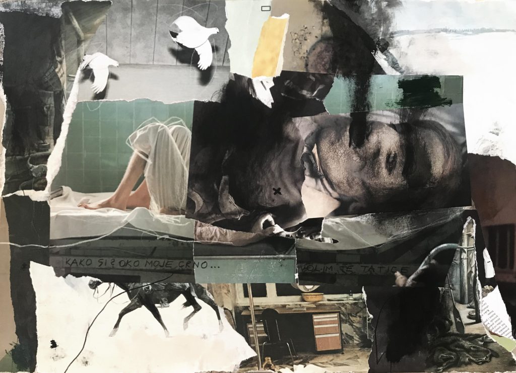 Ivana fischer the chief's departure 2024 mixed media 50x70cm