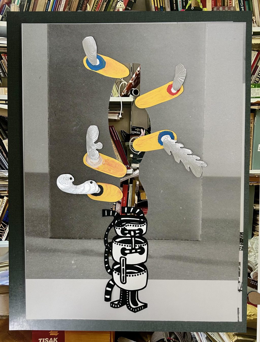 2.marko Tadić Rhythmanalysist And His Tools 2025 Acrylic, Collage 80 X 60cm