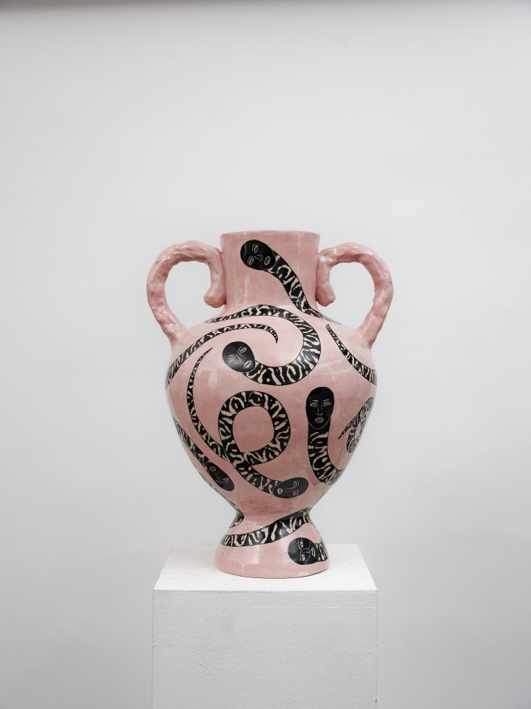 Mia Akrap Stronger Than Bone #8, Painted And Glazed Ceramics H.38.5 Cm (1)